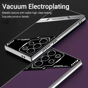 Samsung Galaxy S25 Ultra Luxury Electroplate Leather Case