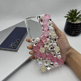 Samsung Galaxy S25 Ultra Rose Floral Rhinestone Diamond Case