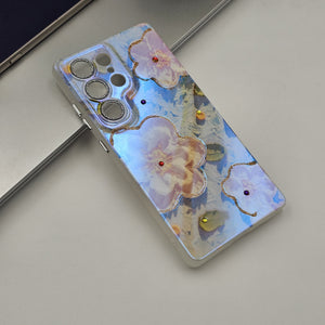 Samsung Galaxy S25 Ultra 3D Floral Painting Shimmer Case