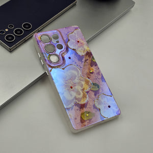 Samsung Galaxy S25 Ultra 3D Floral Painting Shimmer Case