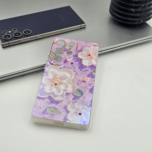 Samsung Galaxy S25 Ultra 3D Floral Painting Shimmer Case