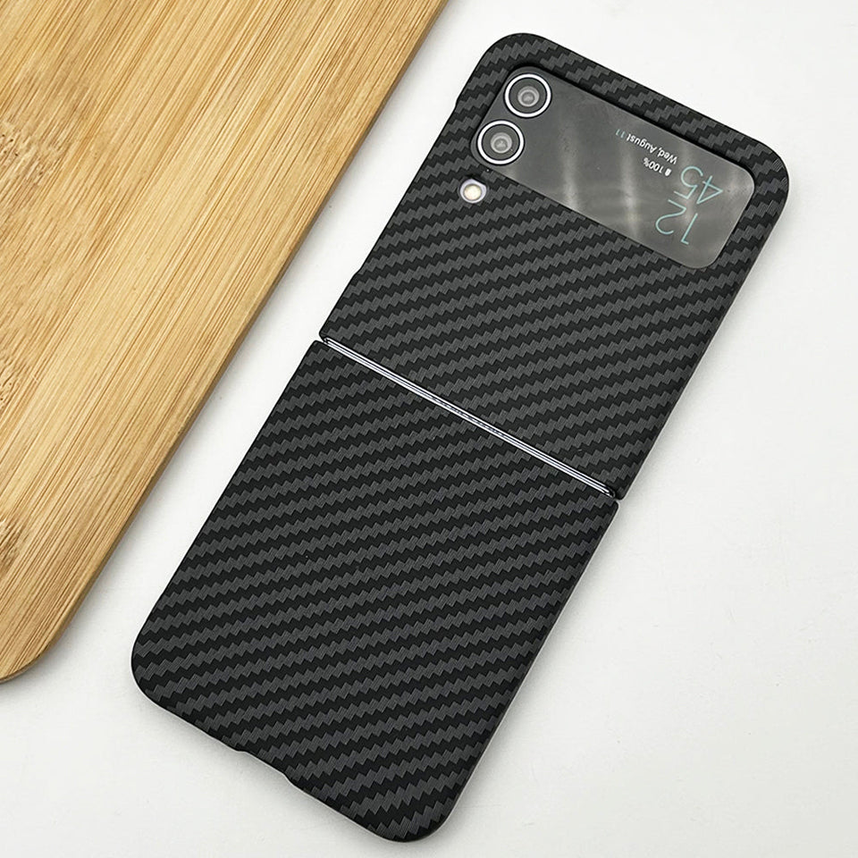 Samsung Galaxy Z Flip 3 Zigzag Carbon Fibre Pattern Texture Case Cover Clearance Sale