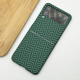 Samsung Galaxy Z Flip 3 Zigzag Carbon Fibre Pattern Texture Case Cover Clearance Sale