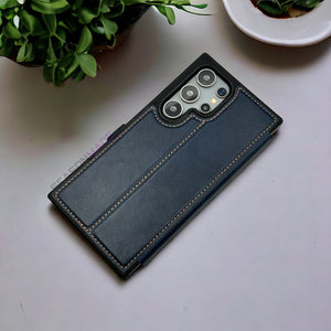 Samsung Galaxy S24 Ultra i make PU Leather Flip Card Slot Soft Magnetic Closure Case Cover