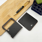 Samsung Galaxy Z Flip 3 PU Leather Chrome Plated Side Case Cover Clearance Sale