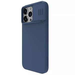 iPhone 15 Plus  Series Nillkin CamShield Silky Silicone Case Cover Blue Clearance Sale