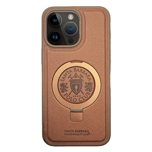 iPhone 15 Pro Series Luxury Santa Barbara Leather Invisible Stand Magnetic Case Cover Clearance Sale