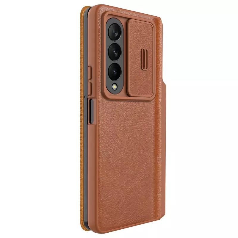 Samsung Galaxy S23 Ultra case brown NILLKIN QIN PRO LEATHER