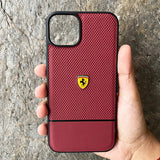 iPhone 13 Pro Max Ferrari Sports Car Logo Dotted Design Case Cover Clearance Sale