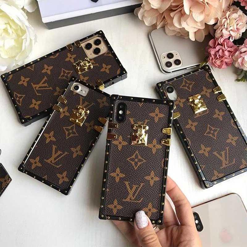 Luxury Classic Leather Square Case Cover For iPhone 15 Pro Max 14 13 12 11  X 7 8